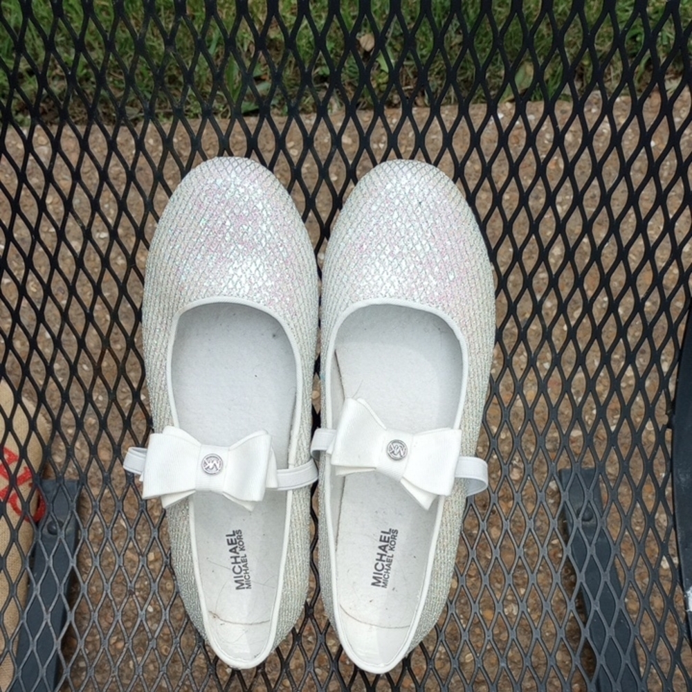 Michael Kors Kids White Ballet Flats